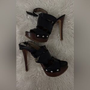 Michael Kors Black and Brown Platform Heels